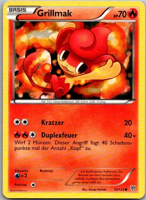 Pokémon-Karte Grillmak 19/135 Plasma-Sturm