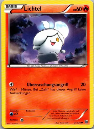 Pokémon-Karte Lichtel 21/135 Plasma-Sturm