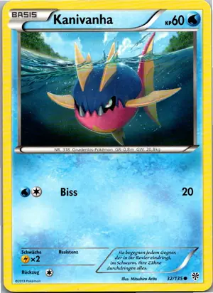Pokémon-Karte Karnivanha 32/135 Plasma-Sturm