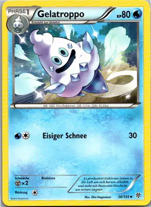 Pokémon-Karte Gelatroppo 36/135 Plasma-Sturm
