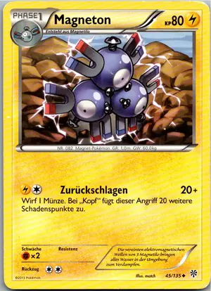 Pokémon-Karte Magneton 45/135 Plasma-Sturm