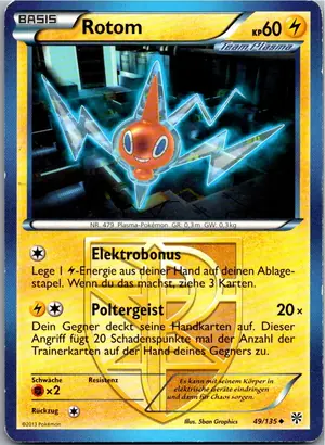 Pokémon-Karte Rotom 49/135 Plasma-Sturm