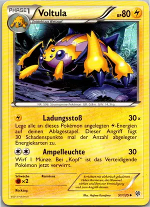 Pokémon-Karte Voltula 51/135 Plasma-Sturm
