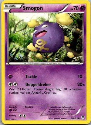 Pokémon-Karte Smogon 56/135 Plasma-Sturm