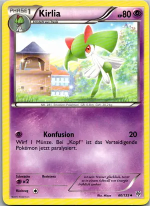 Pokémon-Karte Kirlia 60/135 Plasma-Sturm
