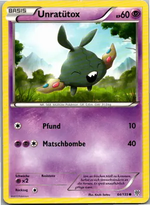Pokémon-Karte Unratütox 64/135 Plasma-Sturm