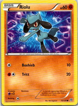 Pokémon-Karte Riolu 75/135 Plasma-Sturm