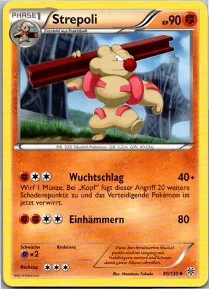 Pokémon-Karte Strepoli 80/135 Plasma-Sturm