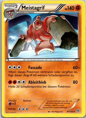 Pokémon-Karte Meistagrif 81/135 Plasma-Sturm