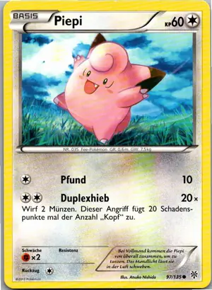 Pokémon-Karte Piepi 97/135 Plasma-Sturm