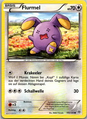 Pokémon-Karte Flurmel 105/135 Plasma-Sturm