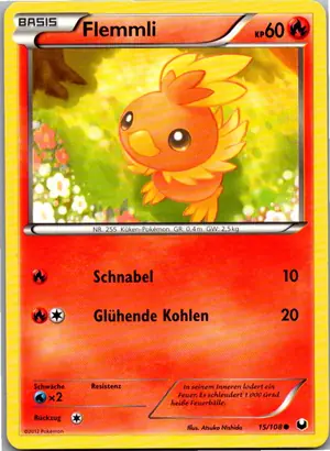 Pokémon-Karte Flemmli 15/108 Erforscher der Finsternis