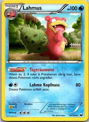 Pokémon-Karte Lahmus 24/108 Erforscher der Finsternis