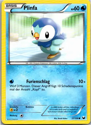 Pokémon-Karte Plinfa 27/108 Erforscher der Finsternis