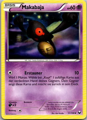 Pokémon-Karte Makabaja 51/108 Erforscher der Finsternis