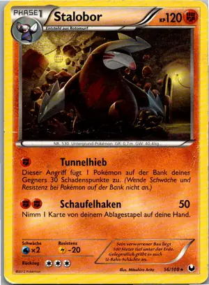 Pokémon-Karte Stalobor 56/108 Erforscher der Finsternis