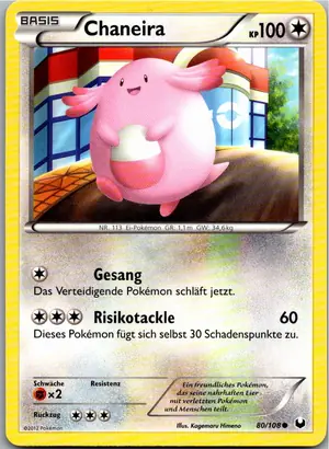 Pokémon-Karte Chaneira 80/108 Erforscher der Finsternis
