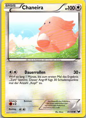 Pokémon-Karte Chaneira 81/108 Erforscher der Finsternis