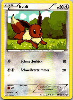 Pokémon-Karte Evoli 84/108 Erforscher der Finsternis