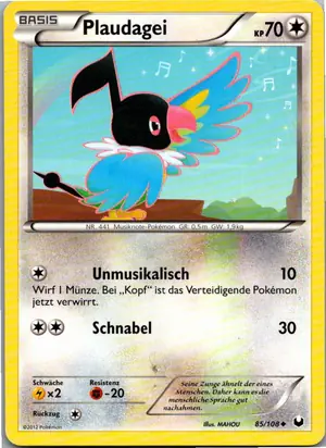 Pokémon-Karte Plaudagei 85/108 Erforscher der Finsternis