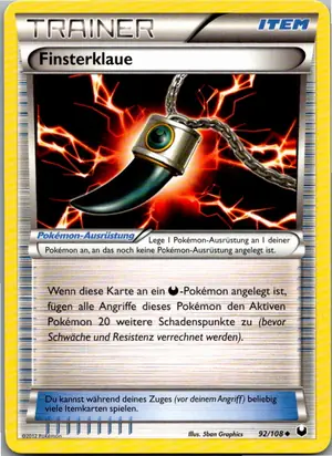 Pokémon-Karte Finsterklaue 92/108 Erforscher der Finsternis