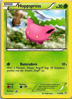 Pokémon-Karte Hoppspross 1/124 Hoheit der Drachen