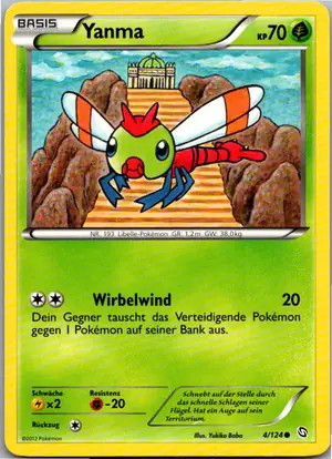 Pokémon-Karte Yanma 4/124 Hoheit der Drachen