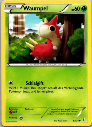 Pokémon-Karte Waumpel 6/124 Hoheit der Drachen