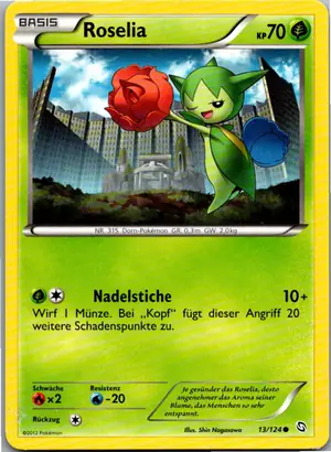 Pokémon-Karte Roselia 13/124 Hoheit der Drachen