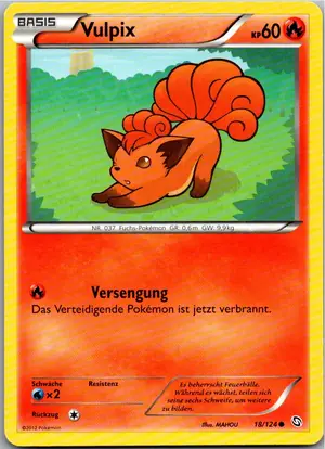 Pokémon-Karte Vulpix 18/124 Hoheit der Drachen