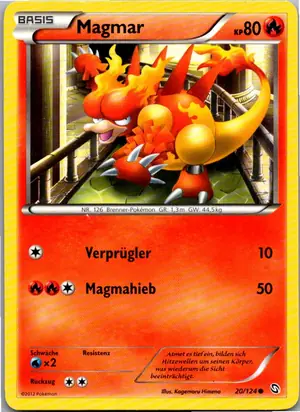 Pokémon-Karte Magmar 20/124 Hoheit der Drachen