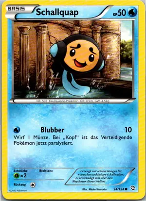 Pokémon-Karte Schallquap 34/124 Hoheit der Drachen