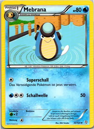 Pokémon-Karte Mebrana 35/124 Hoheit der Drachen