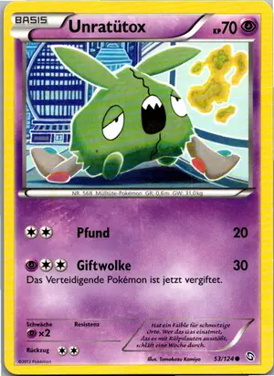Pokémon-Karte Unratütox 53/124 Hoheit der Drachen