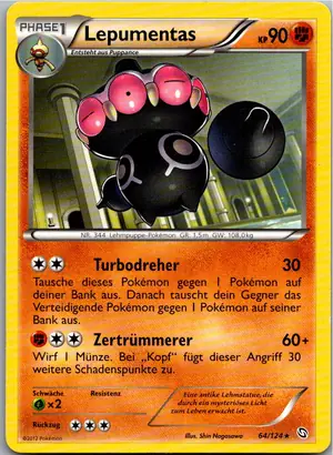 Pokémon-Karte Lepumentas 64/124 Hoheit der Drachen