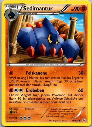 Pokémon-Karte Sedimantur 66/124 Hoheit der Drachen