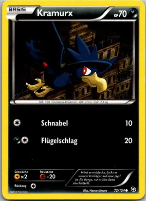 Pokémon-Karte Kramurx 72/124 Hoheit der Drachen