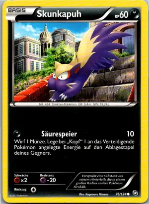 Pokémon-Karte Skunkapuh 76/124 Hoheit der Drachen