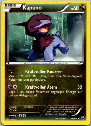 Pokémon-Karte Kapuno 93/124 Hoheit der Drachen