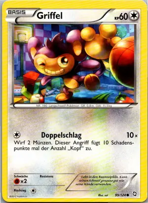Pokémon-Karte Griffel 99/124 Hoheit der Drachen