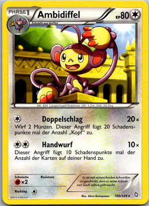 Pokémon-Karte Ambidiffel 100/124 Hoheit der Drachen