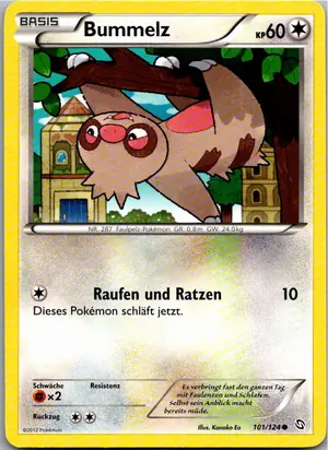 Pokémon-Karte Bummelz 101/124 Hoheit der Drachen