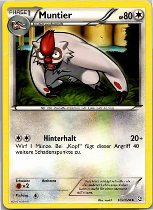 Pokémon-Karte Muntier 102/124 Hoheit der Drachen