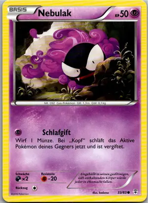 Pokémon-Karte Nebulak 33/83 Generationen