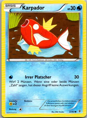 Pokémon-Karte Karpador 22/83 Generationen