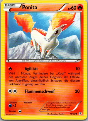 Pokémon-Karte Ponita 14/83 Generationen