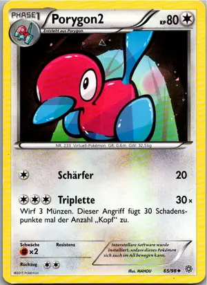 Pokémon-Karte Porygon2 65/98 Ewiger Anfang