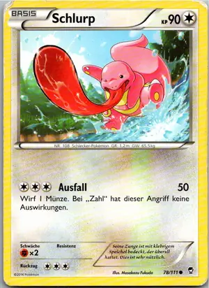 Pokémon-Karte Schlurp 78/111 Fliegende Fäuste