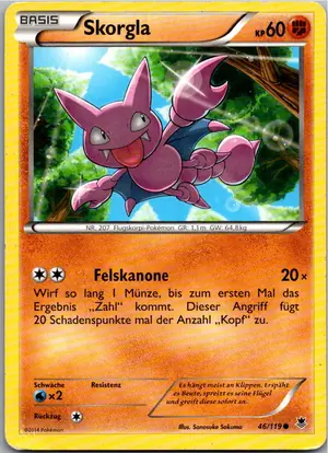 Pokémon-Karte Skorgla 46/119 Phantomkräfte