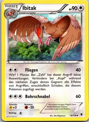 Pokémon-Karte Ibitak 79/119 Phantomkräfte